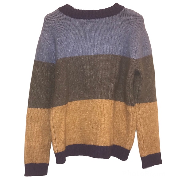 York & Hudson Colorblock Striped Sweater Alpaca Blend Size Large - Picture 14 of 15